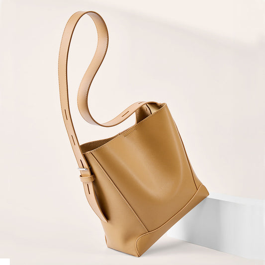 Leather bag camel shoulder bags Yuci