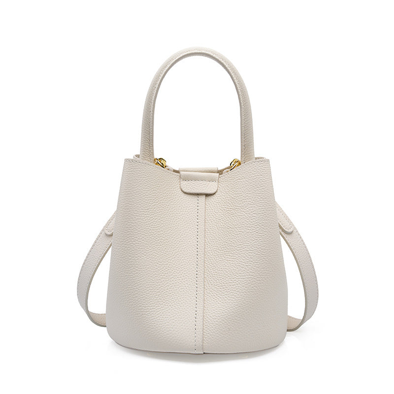 white leather bucket bag sale