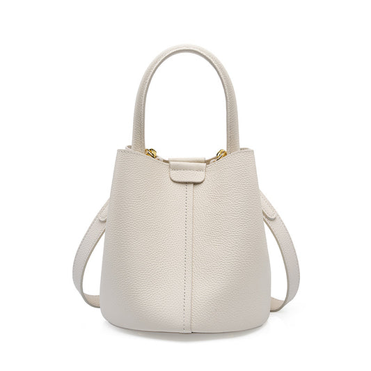 white leather bucket bag sale