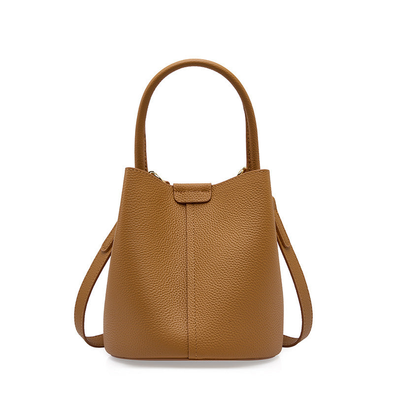 womens bucket bag brown leather